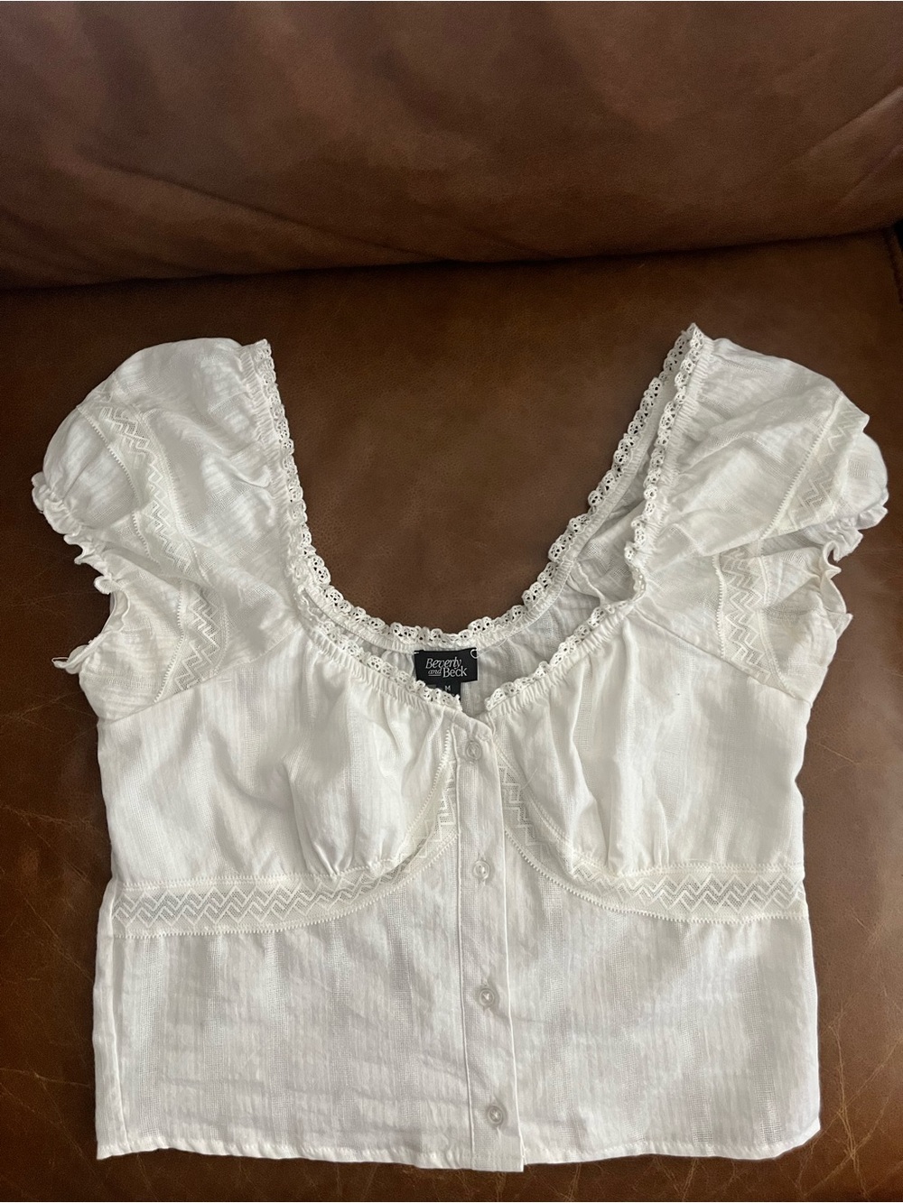 PacSun Beverly & Beck lace trim top